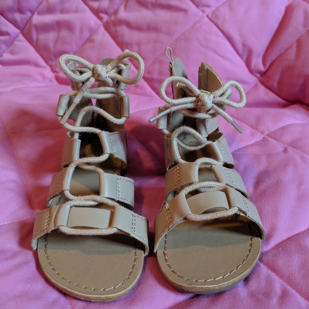 Tan gladiator sandals for girls